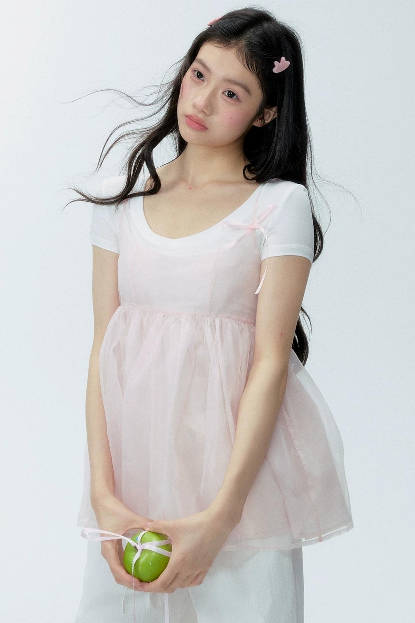 Organza Layered Overlay Dress Set-Up