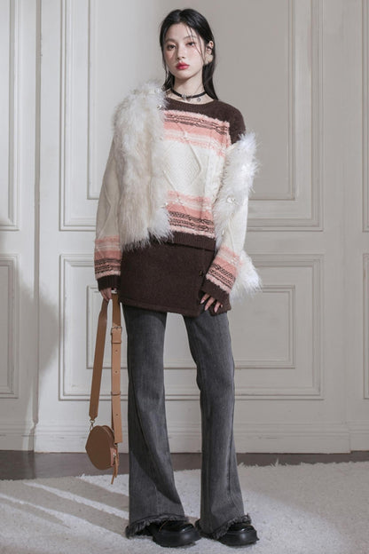 Cedar Milk Eco-Friendly Fur Vest