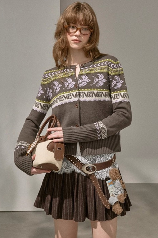 Flying Sparrow Button Knit Cardigan