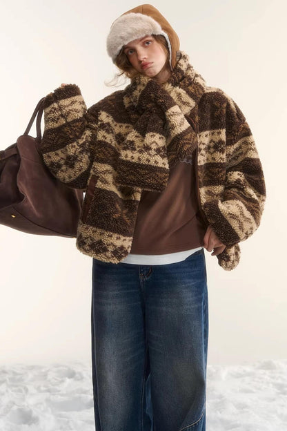 Reversible Fair Isle Fleece Jacket Set