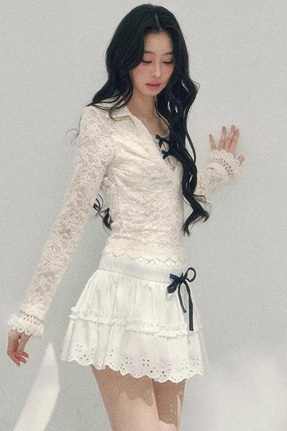 Blurred Focus Lace Top