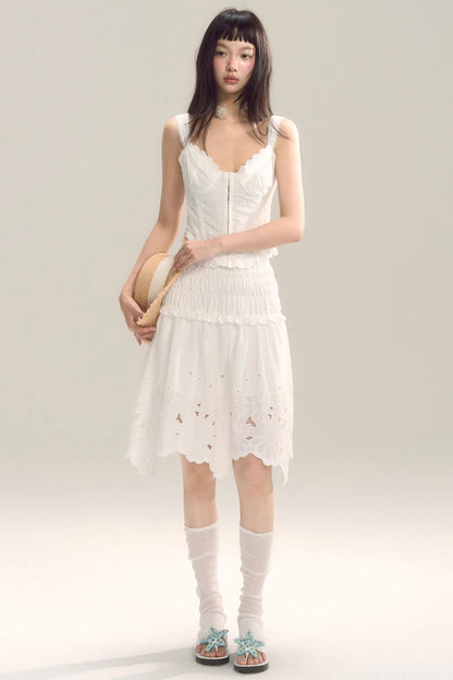 Whispering Daisy Asymmetrical Skirt Top