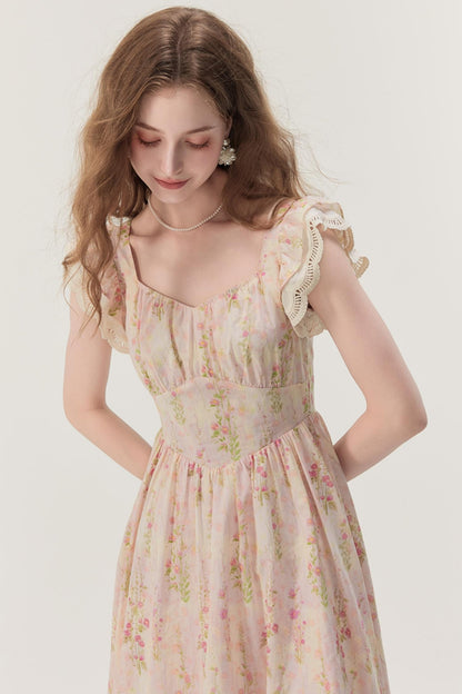French Lace Floral Dress