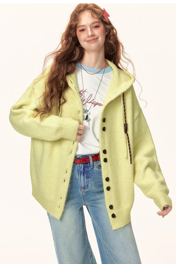 Hooded Knitwear Jacket