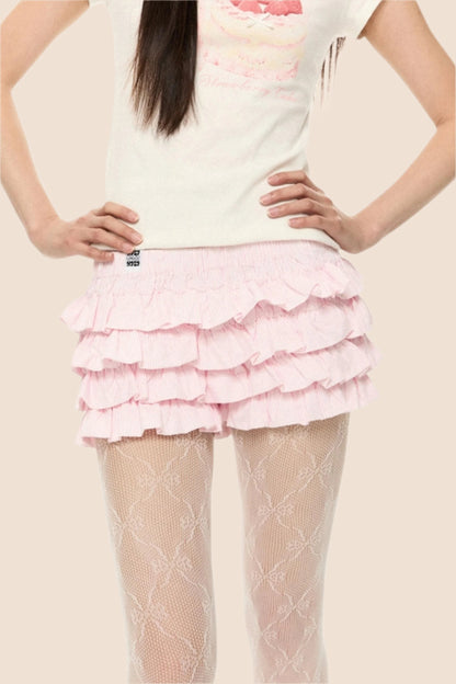 French Fluffy High-Waist Skirt