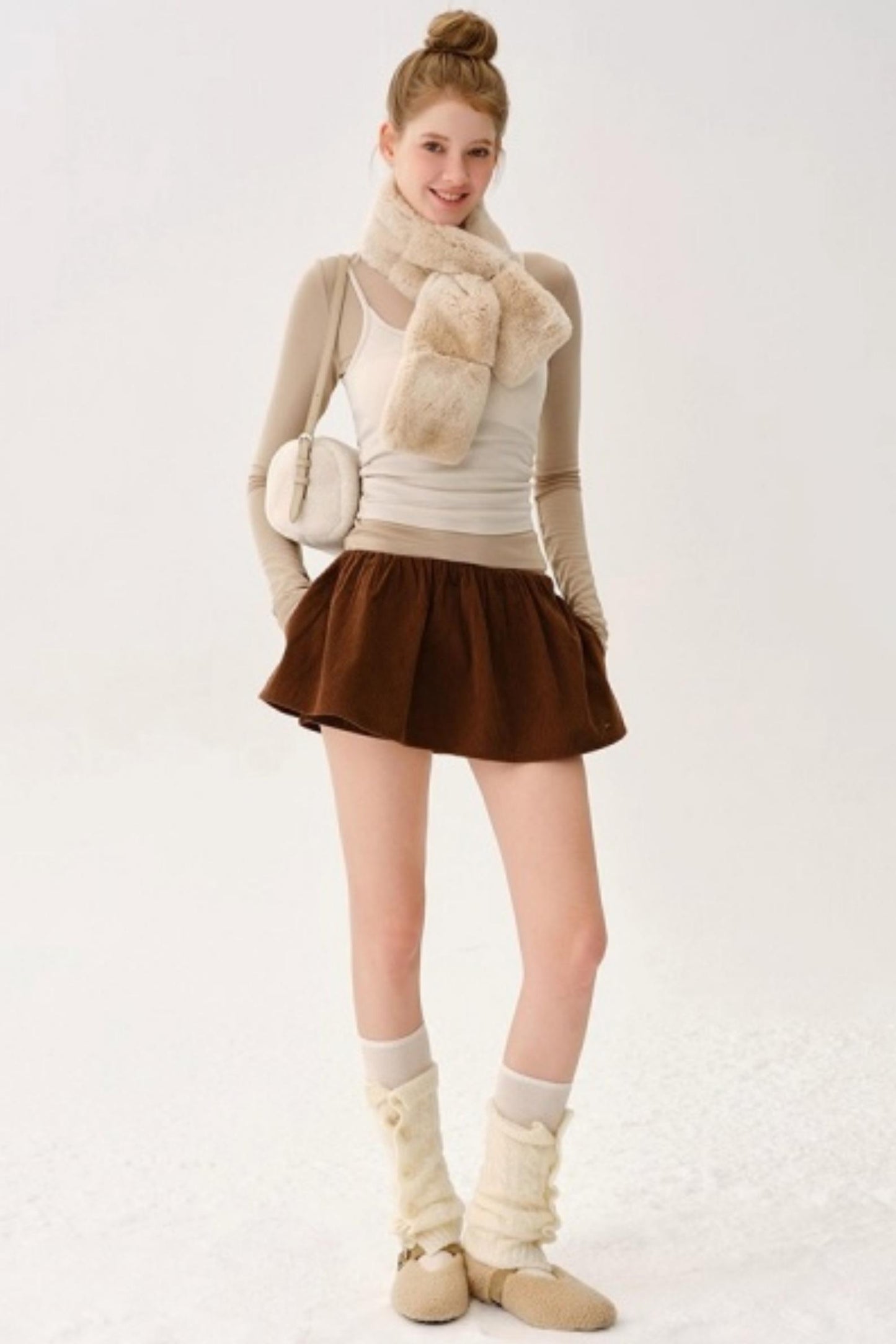 Plush Patchwork Leather Bag