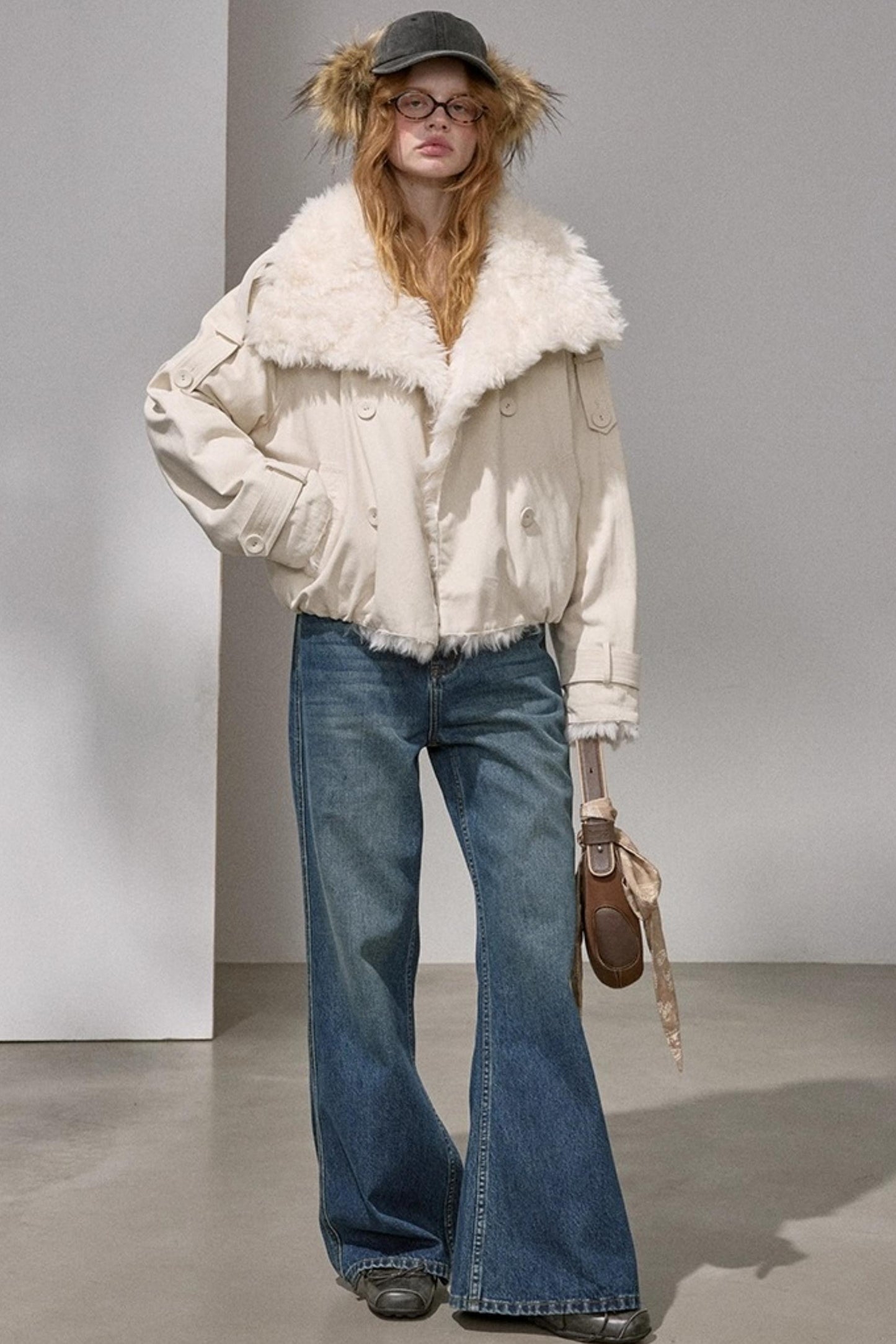 Embroidered Flared Denim Pants