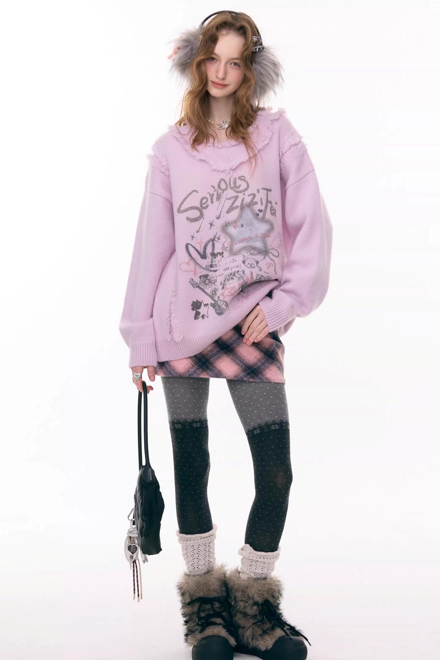 Misty Rain Plaid Skirt