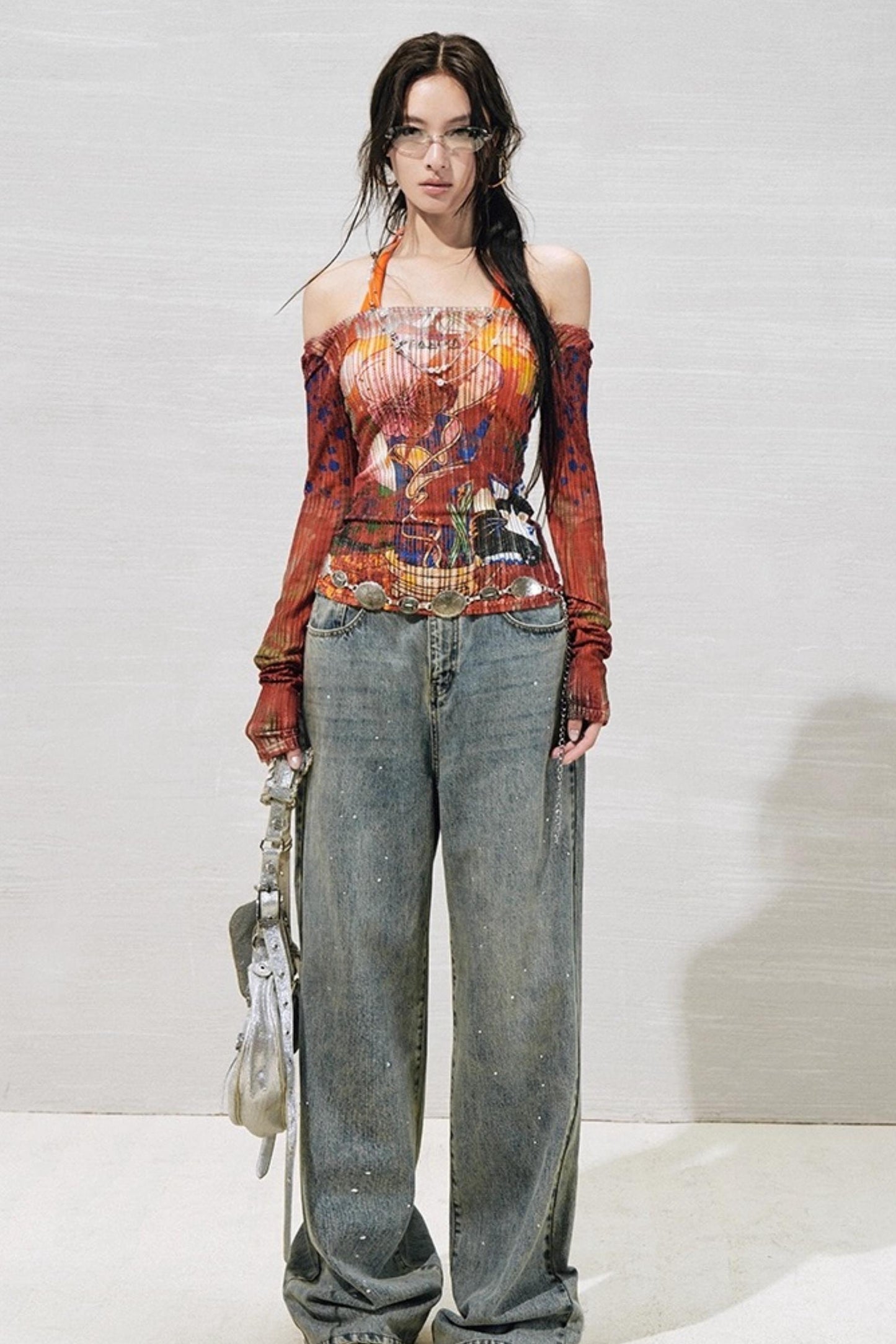 Floral One-Shoulder Base Layer