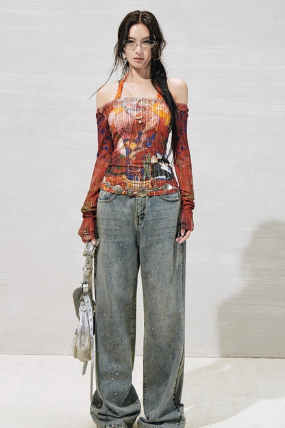 Floral One-Shoulder Base Layer