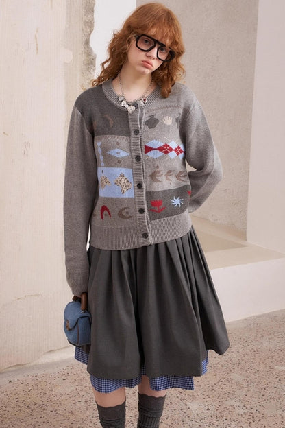 Fair Isle Slim Fit Cardigan