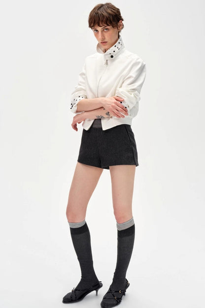 Vintage Contrast Polka Dot Jacket