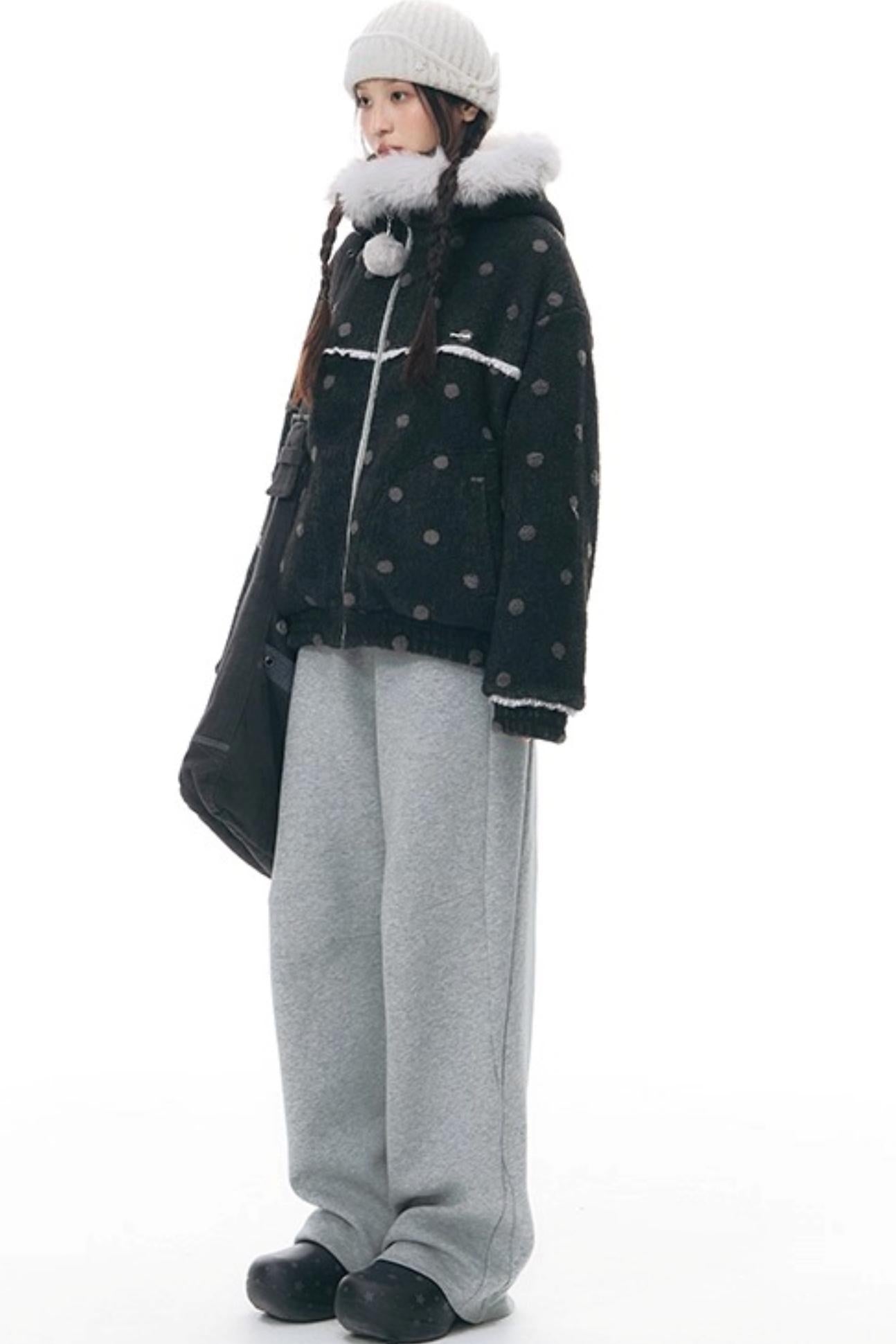 Plush Waistband Wide-Leg Pants