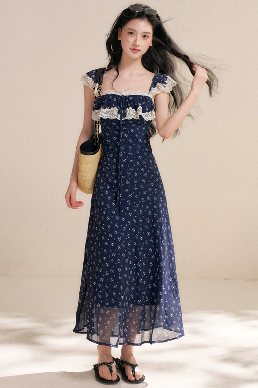 French Lace Floral Dress