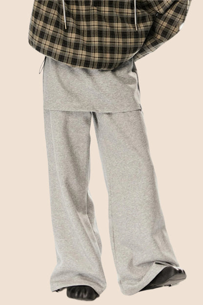 Fake Two-Piece Loose Sweatpants