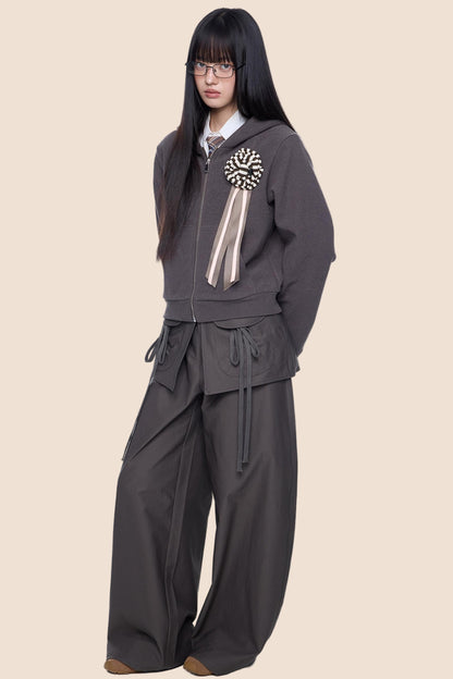 Devil Horn Short Hoodie Sweatshirt