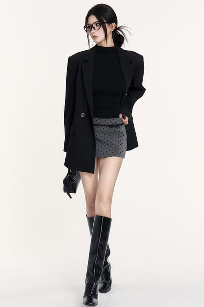 Versatile Polka Dot Hip Skirt