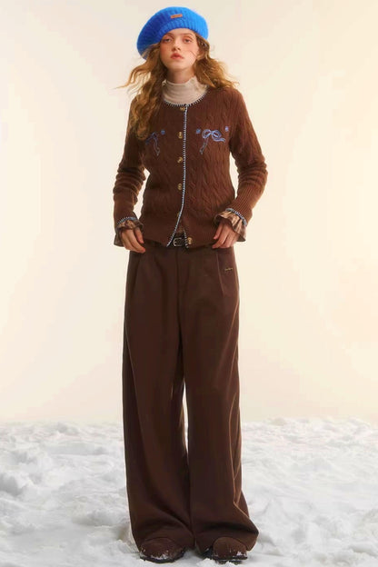 Rice Bead Embroidery Cardigan