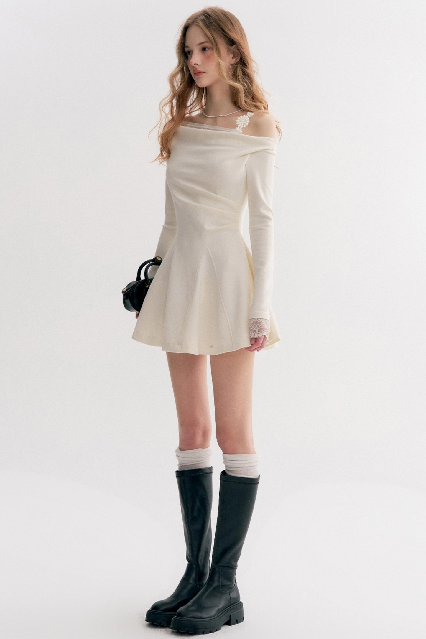 Whisper Lace Long Sleeve Dress