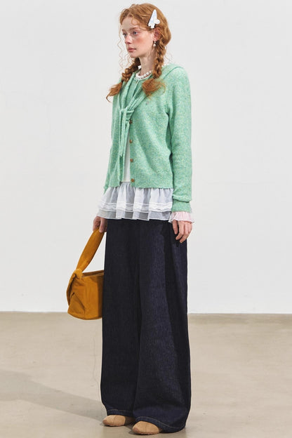 Hooded Shawl Neck Cardigan