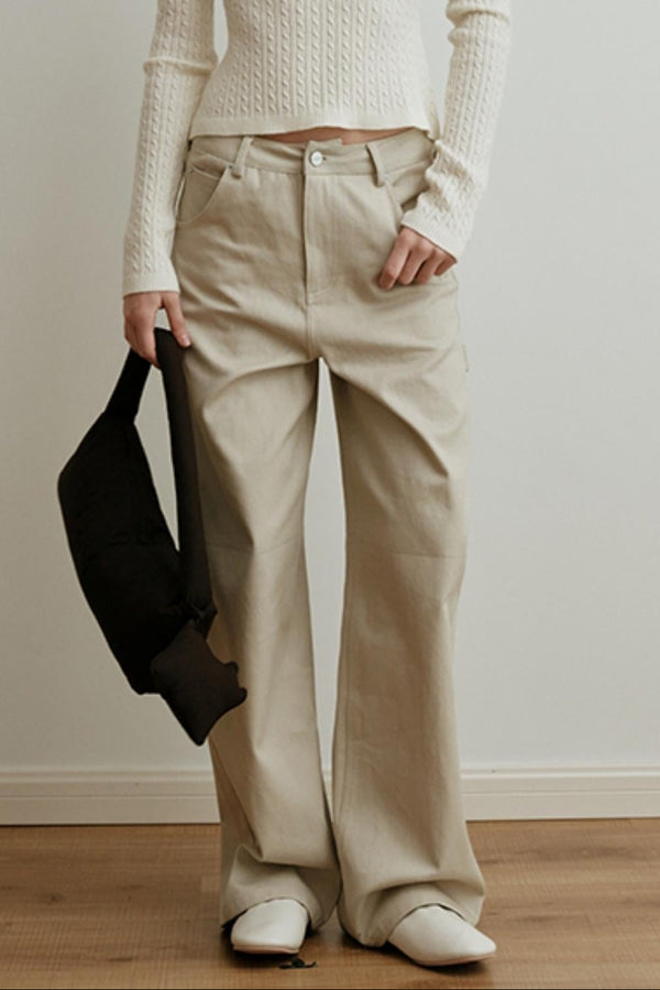 High-Waisted Embroidered Pants