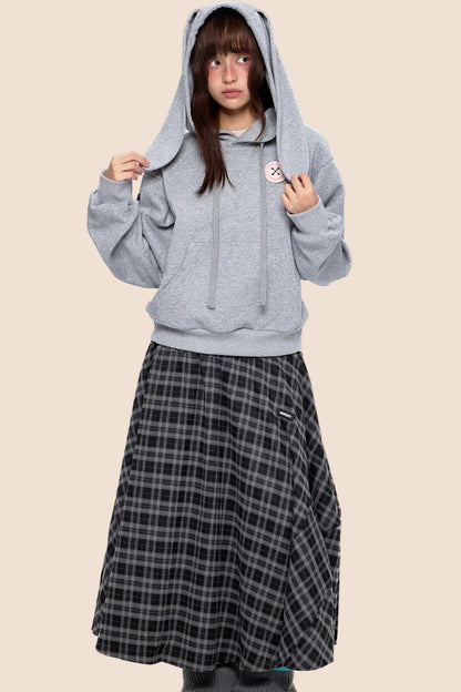 Retro Rabbit Drawstring Hoodie