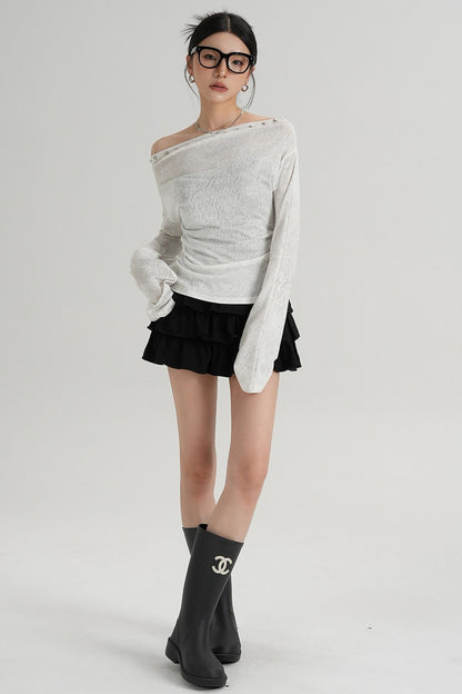 Classic High Waisted Pleated Skirt