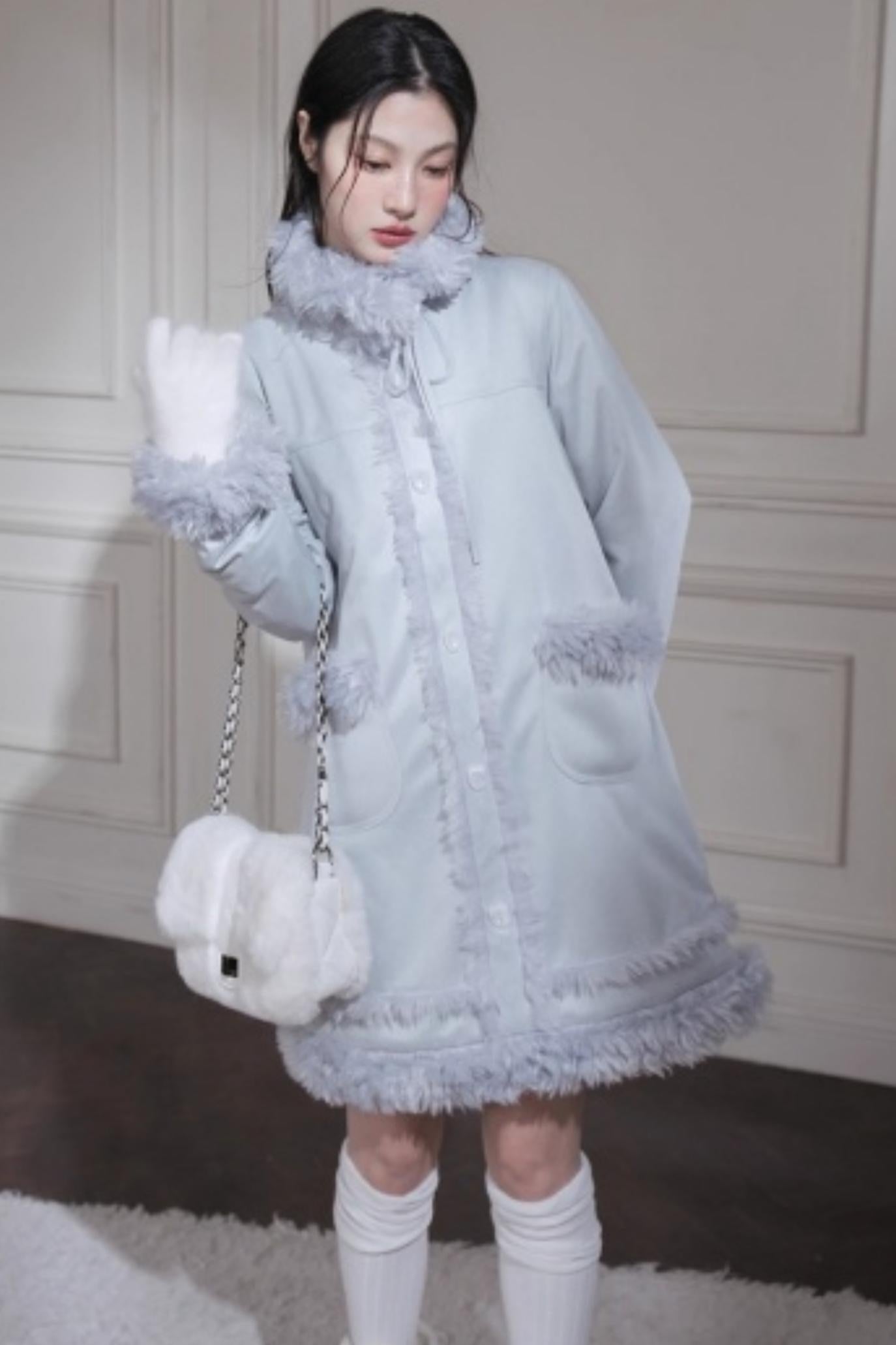 Misty Velvet Fur Coat