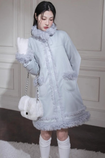 Misty Velvet Fur Coat