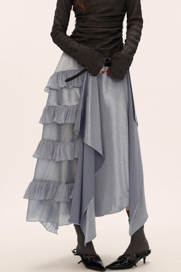 Micro-Sheer Long Skirt