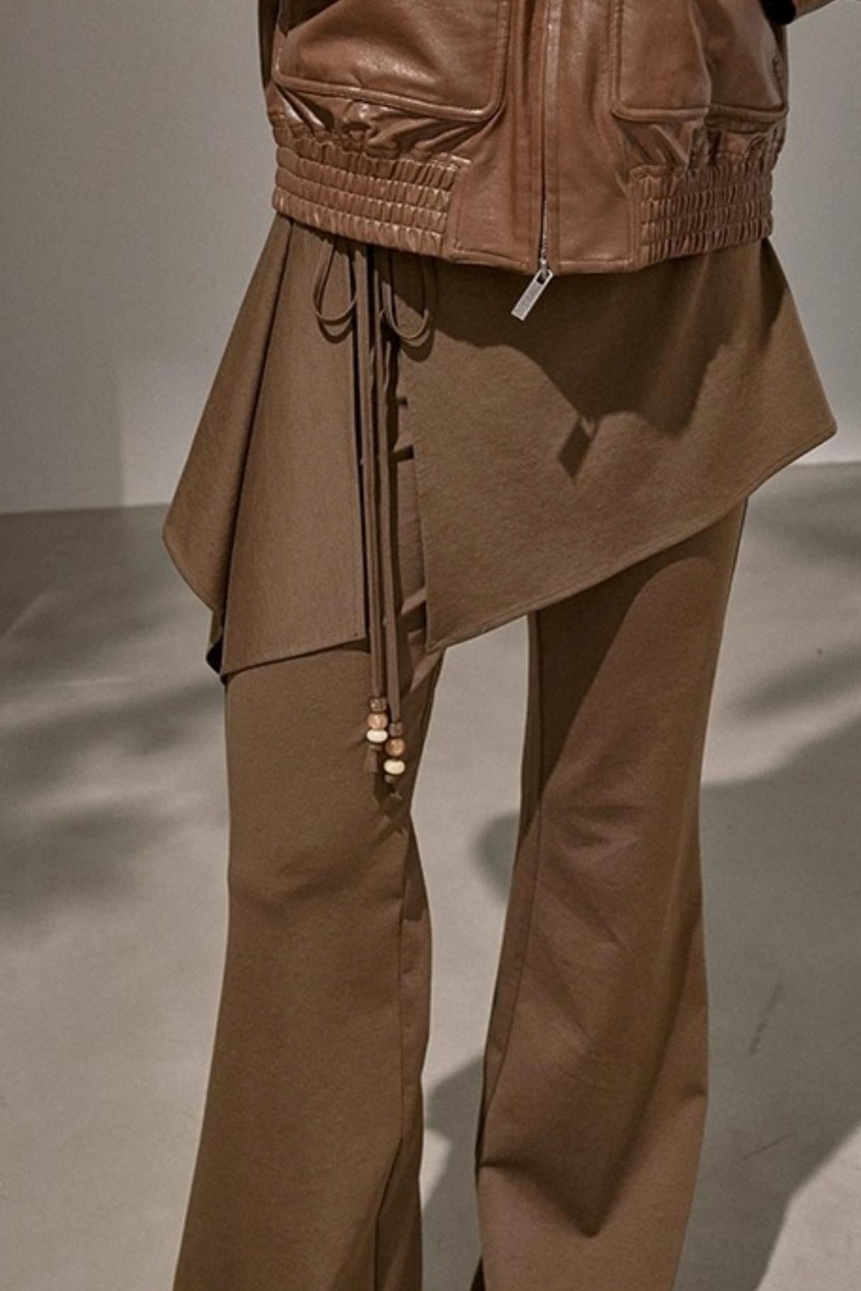 Waist Curtain Micro Flared Pants