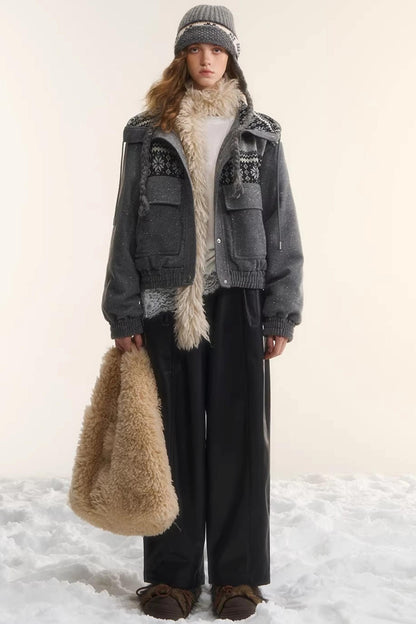 Elastic Waist Black Leather Pants