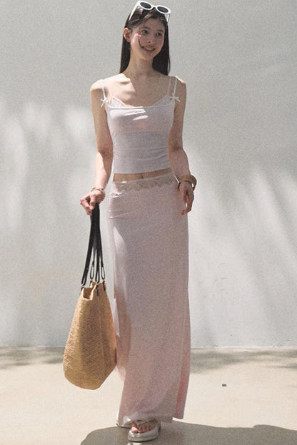 Stretch Chambray Camisole Set