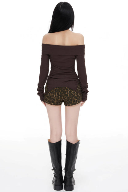 Leopard Cargo Shorts