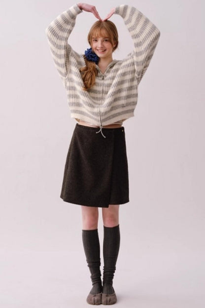 Heavy Woolen Patchwork Skirt