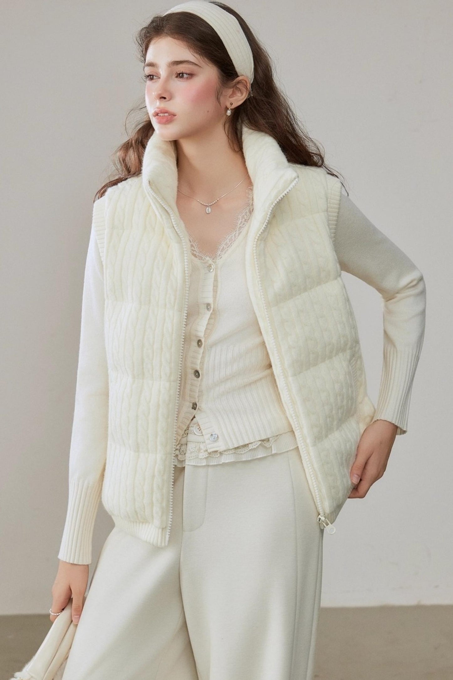 High-Waisted Velvet Wide-Leg Pants