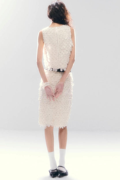 French Polka Dot Chiffon Matching Set