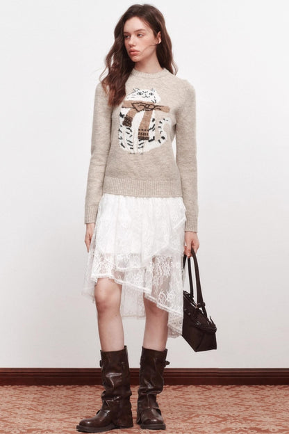 Kitten Crew Neck Sweater