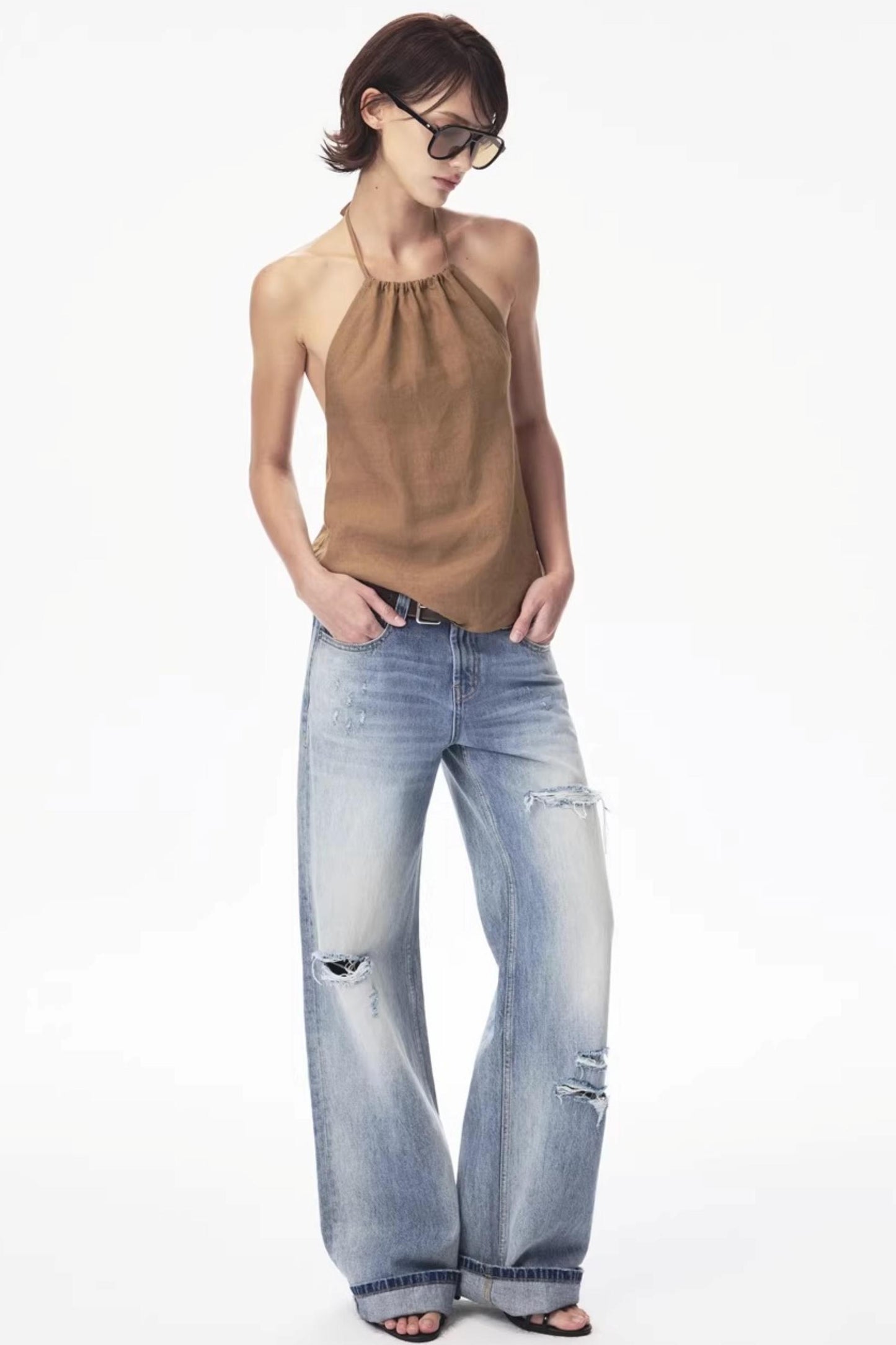 Tencel Ramie Halter Top