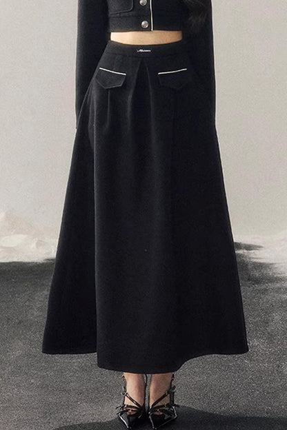 Whisper Lace Winter Suit Skirt Set-Up