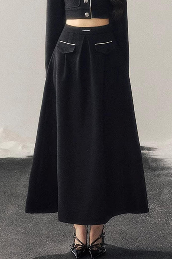 Whisper Lace Winter Suit Skirt Set-Up