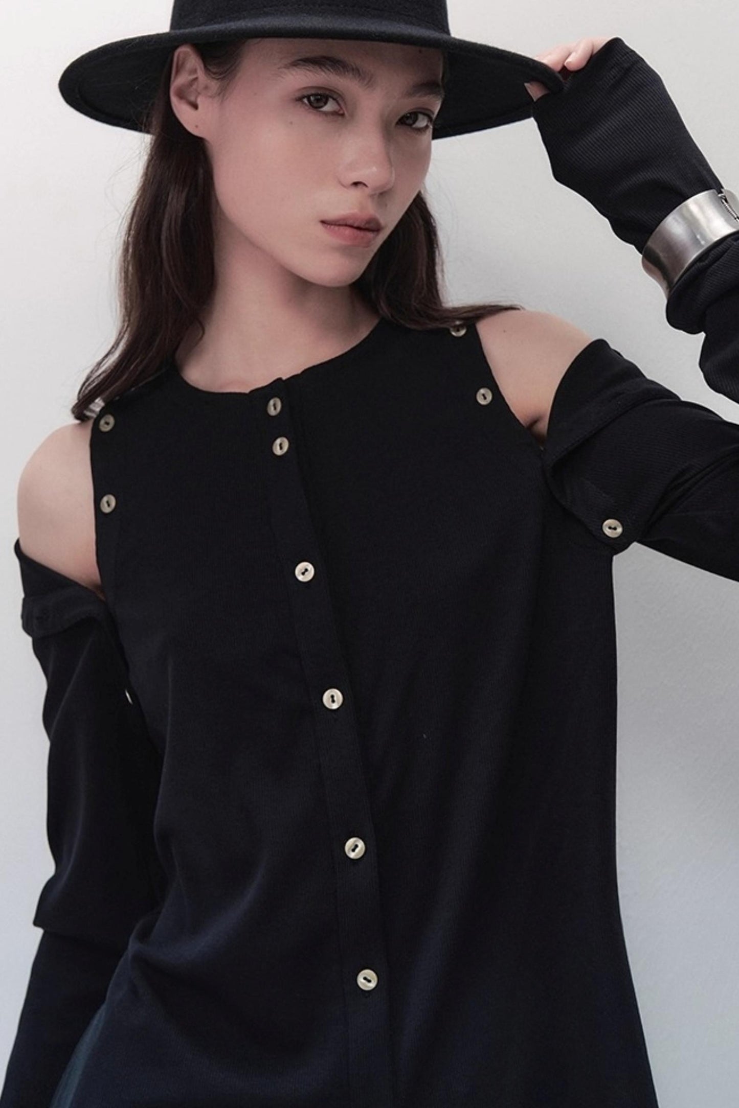 Detachable Round Neck Knitted Cardigan