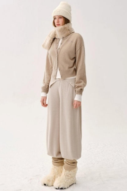 Alpaca Wool Embroidered Cardigan