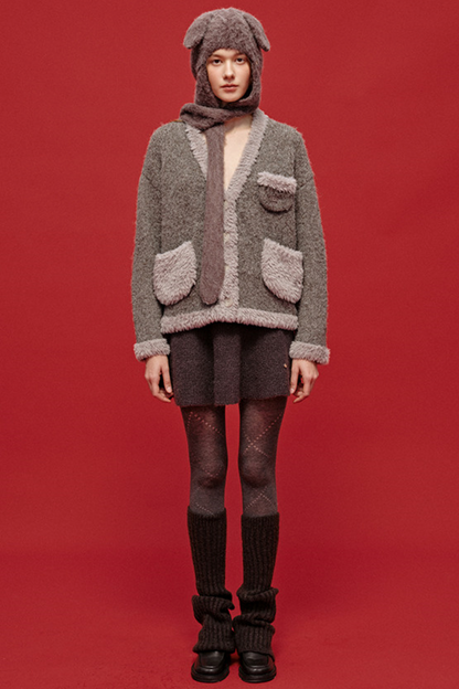 Two-Tone Wool Knit Hat