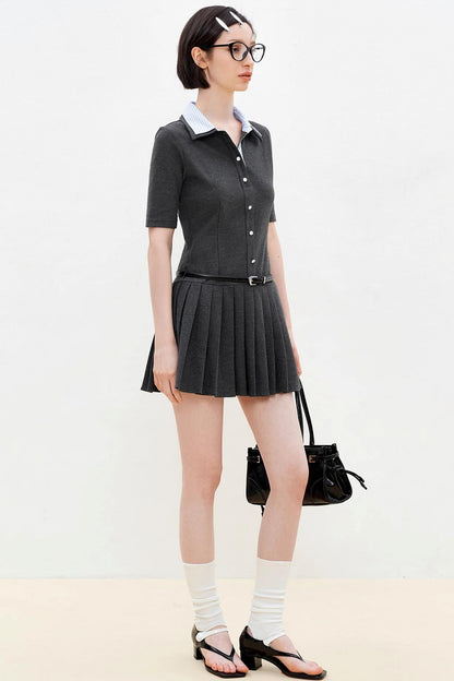 Summer Colorblock Polo Dress