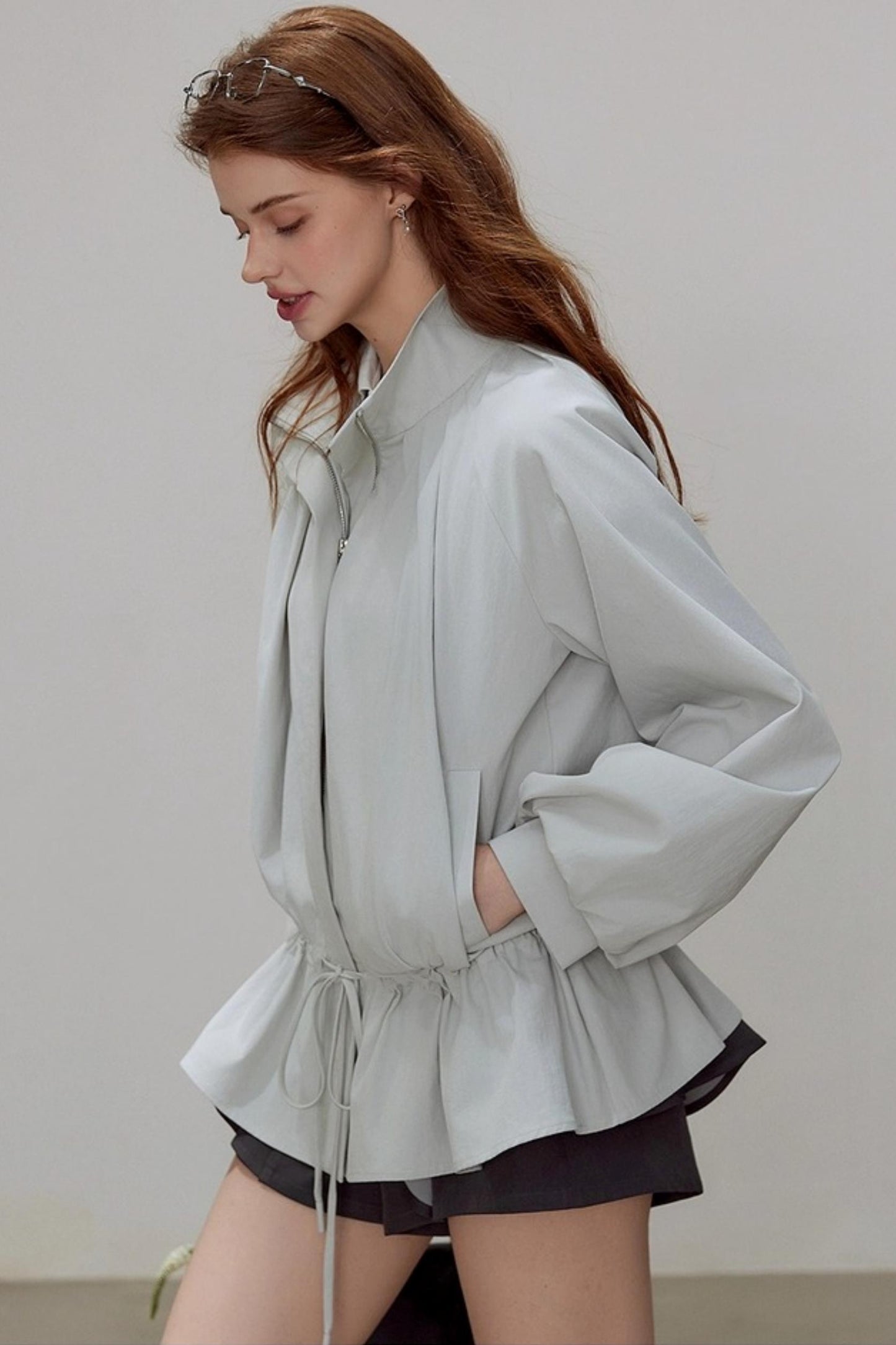 Autumn Draped Silhouette Trench Coat