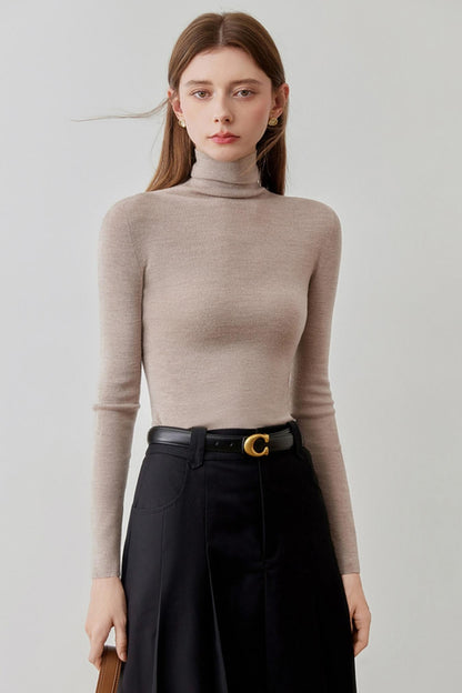 High Neck Knit Base Layer Sweater