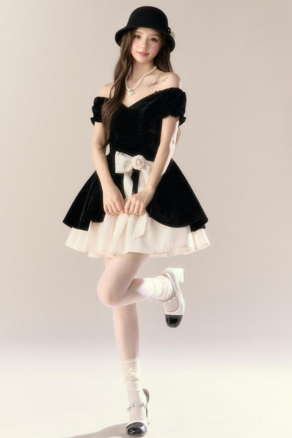 Midnight Camellia Dress