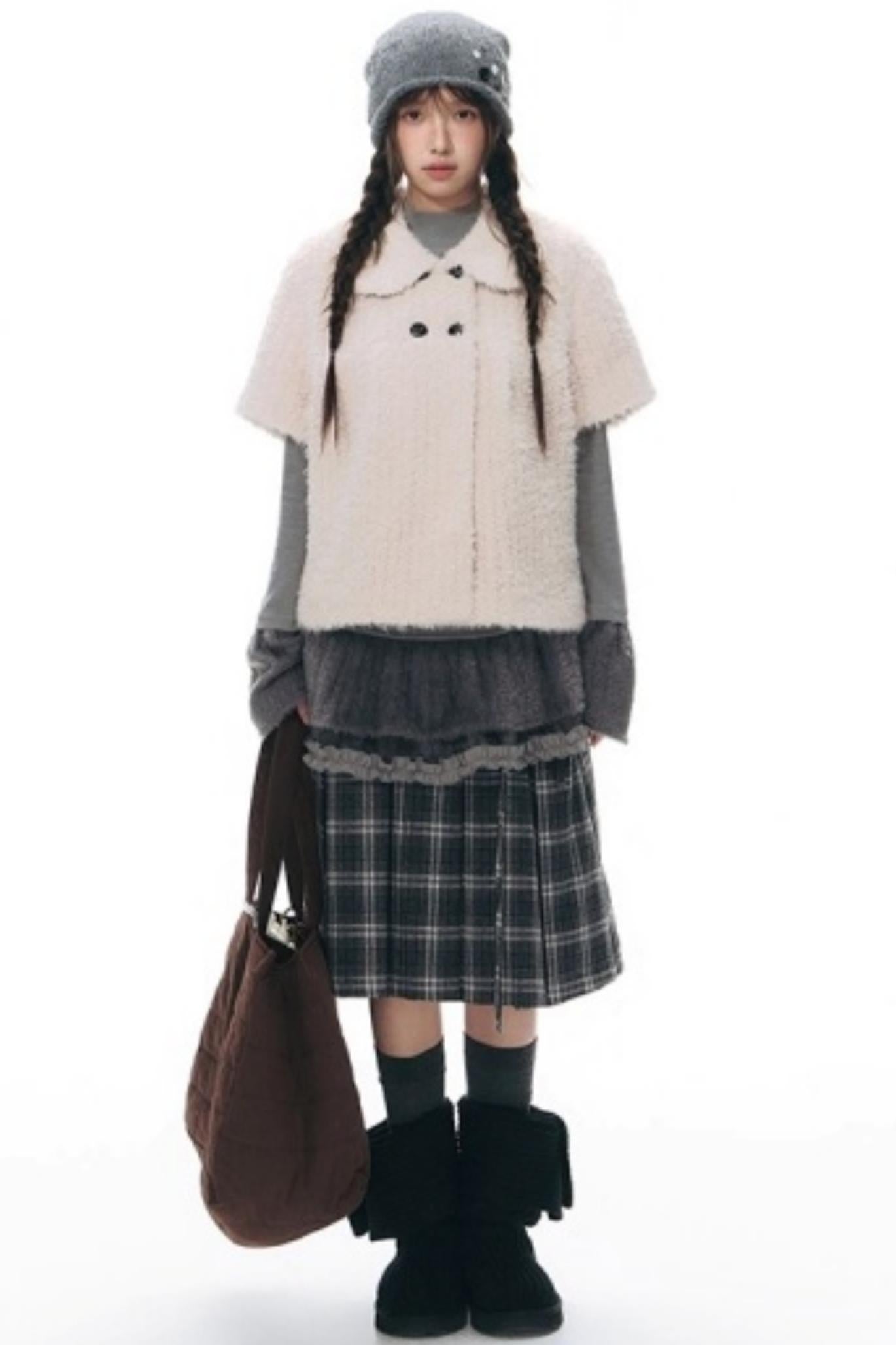 Handmade Gray Knit Beanie