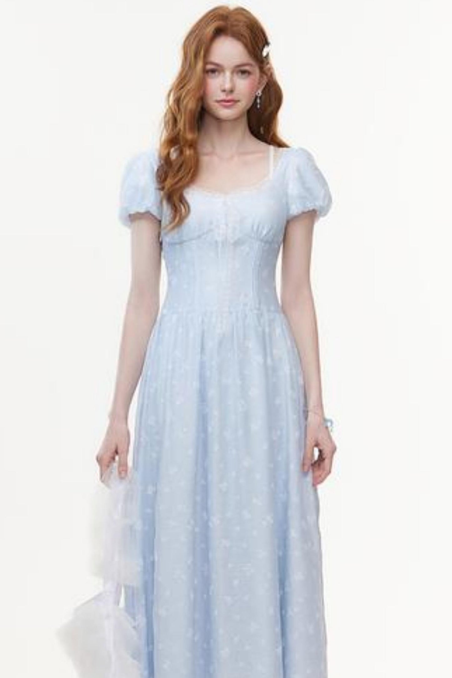 Vintage Floral Square Dress